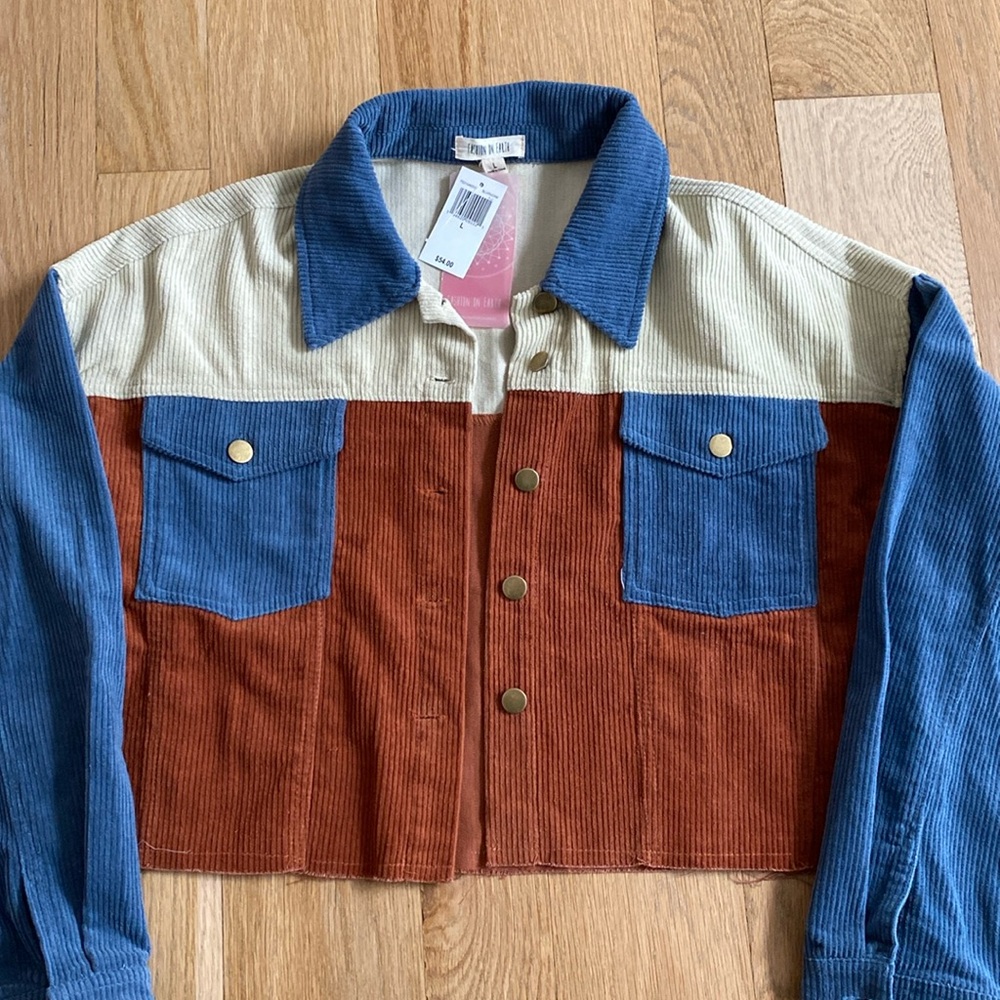 Corduroy crop jacket NWT